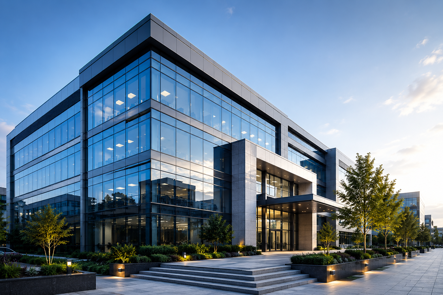 Modern glass building